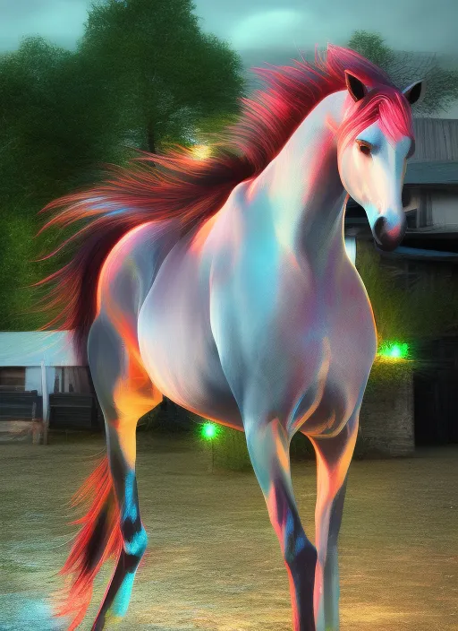 Change horse to neon sign