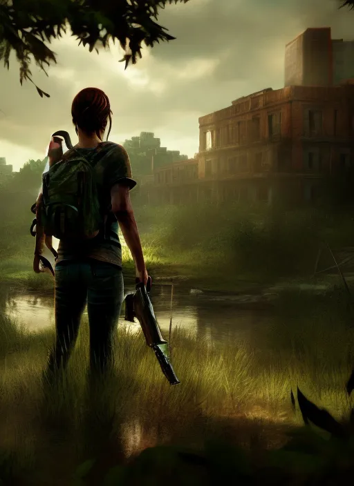 La imagen muestra el desarrollo de diferentes escena del capítulo 1 de la serie the last of us,cinematic,full HD,16k,HBO,hiperrealismo,digital art, artitation 