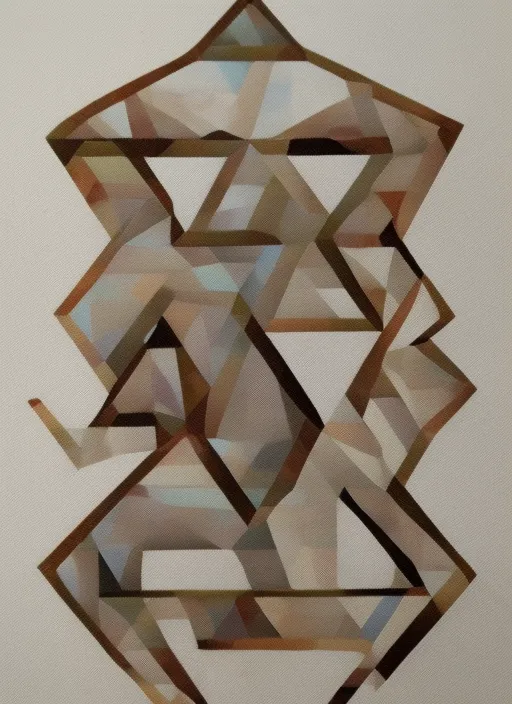 monkey in geometric shape