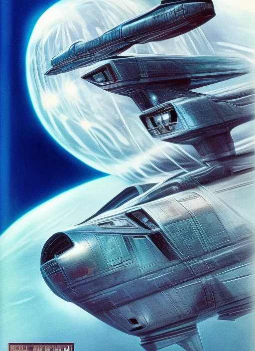 **loading cargo into a space ship, 70s, exciting, retro-futuristic, space opera, film poster, Drew Struzan style, --v 4 --ar 2:1** - <@145581854987124736> (fast)