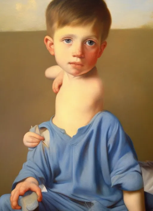 Painting of boy