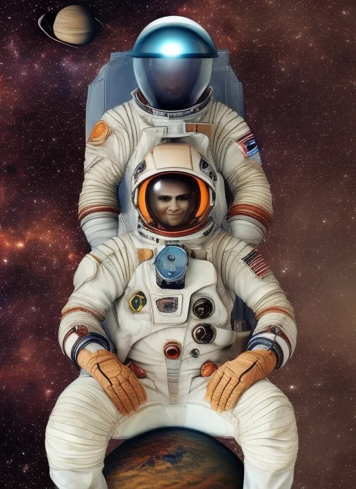 A astronaut sitting on the Jupiter 