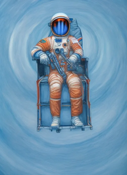 A astronaut sitting on the Jupiter 