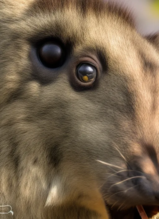 fluffy, clumsy creature with a long snout for sniffing out treats.