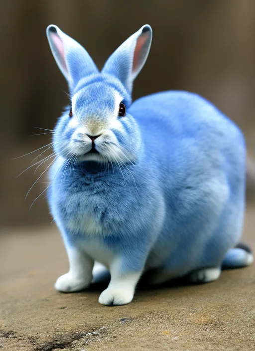 Real blue rabbit