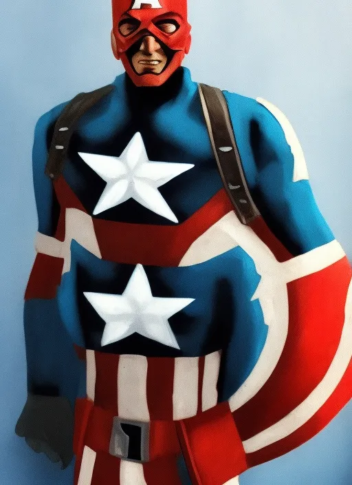 Capitao america com seu uniforme original