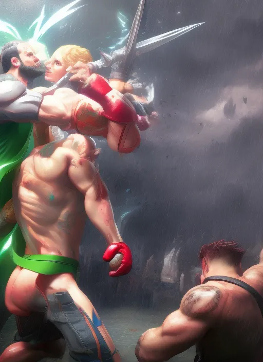 fight the adam arlock AND ADD RAIN 4K