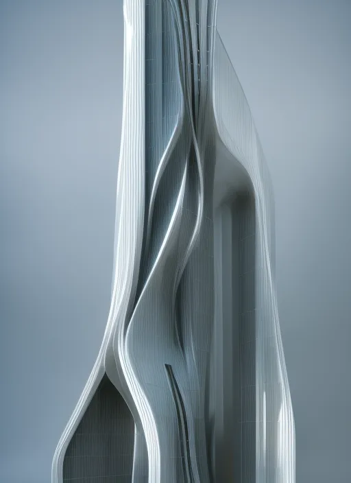 Parametric tower in the style of Zaha Hadid