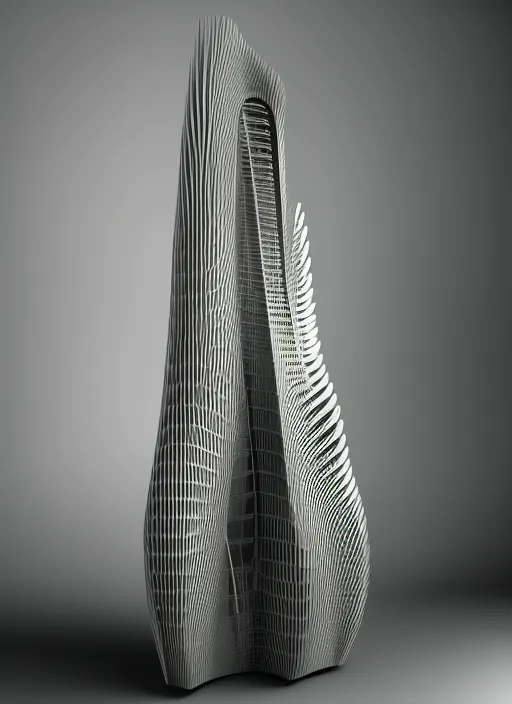 Parametric tower in the style of Zaha Hadid