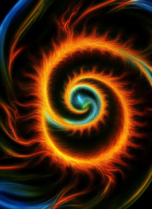 || a picture of a fire and water swirl. organism, liquid, art, gas, electric blue, space, fractal art, darkness, graphics, pattern