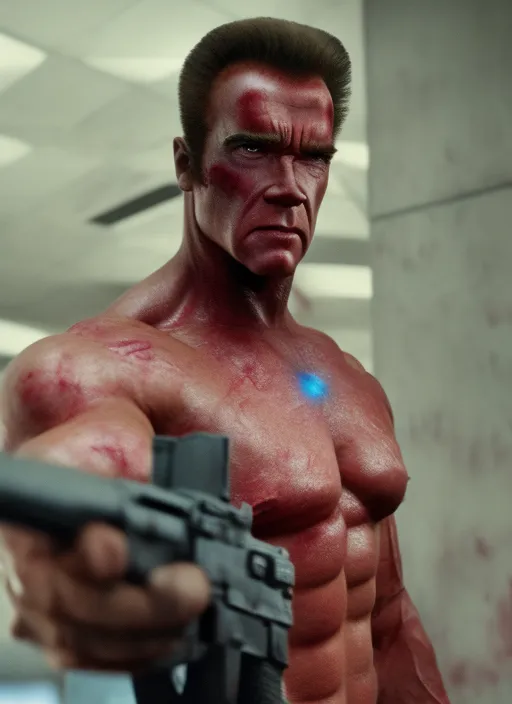 Terminator as Arnold schwarzenegger 