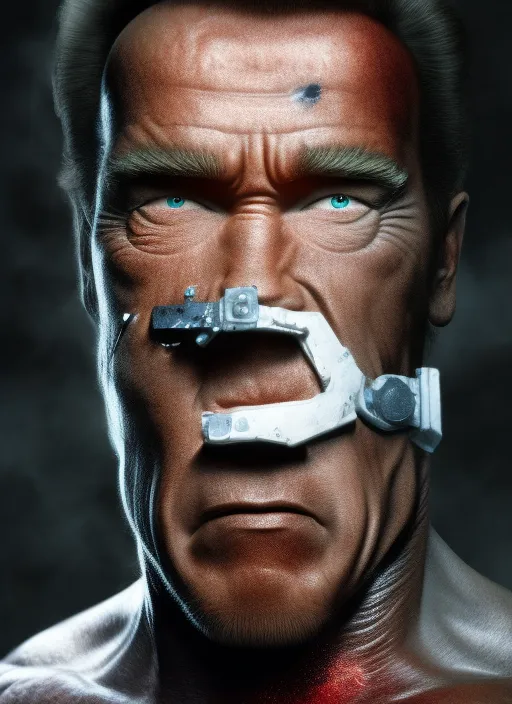 Terminator as Arnold schwarzenegger 