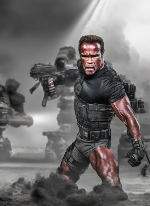 Terminator as Arnold schwarzenegger 