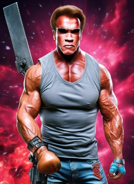 Terminator as Arnold schwarzenegger 