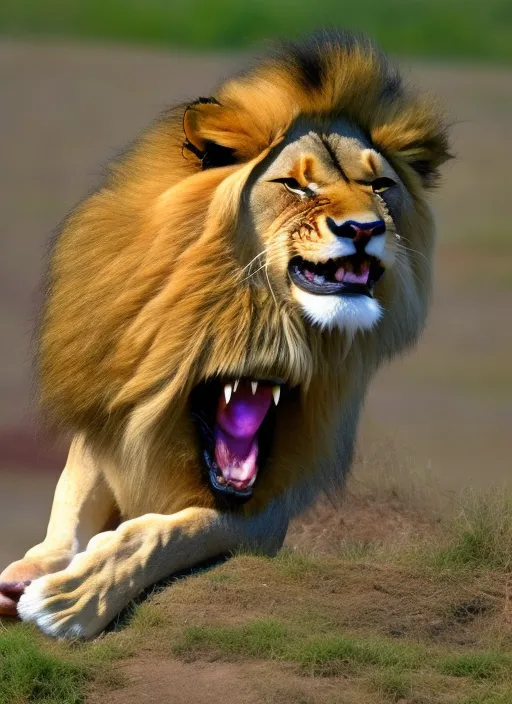 Roaring lion