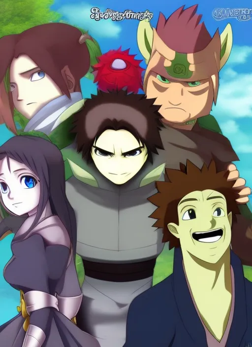 Shrek in anime style