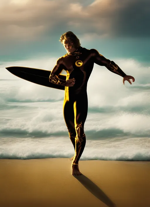 New super hero, Surfer Gold with The powers