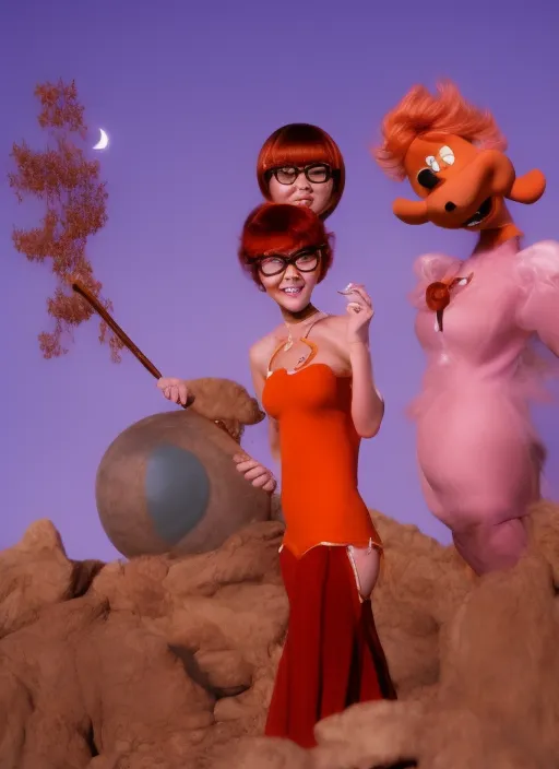 Scoby doo, Velma and The moon 