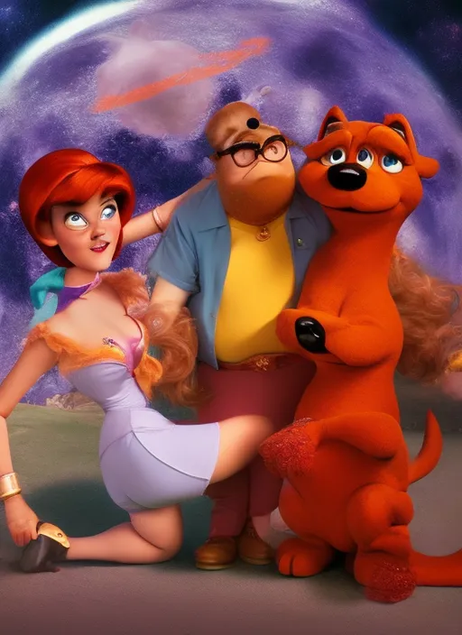 Scoby doo, Velma and The moon 