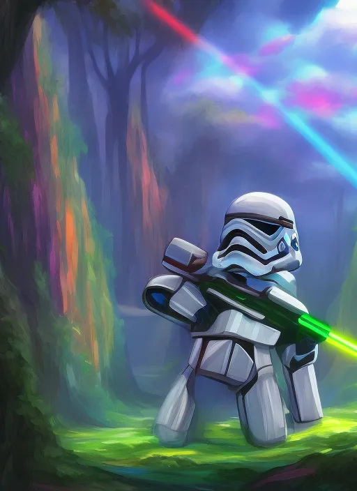 Stormtroper, raimbow, jedi jungle, uhd