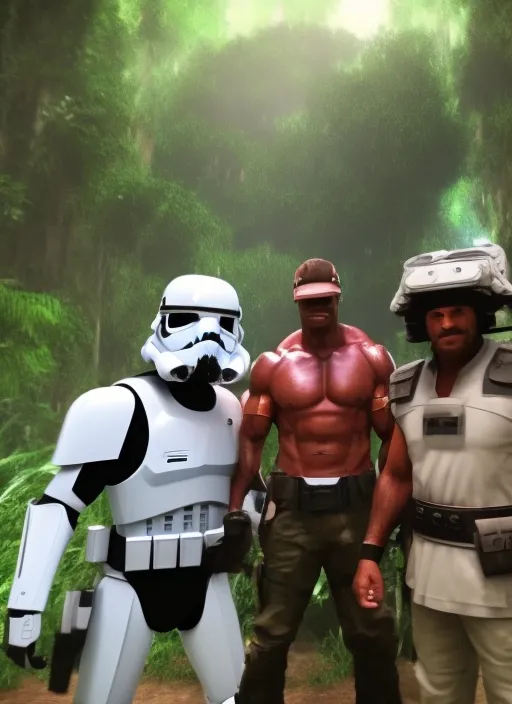 Stormtroper, Rambo, jedi jungle, uhd