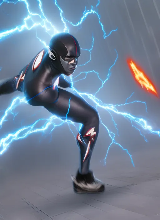 Black Flash, running, 5a avenue, thunder blue, UHD