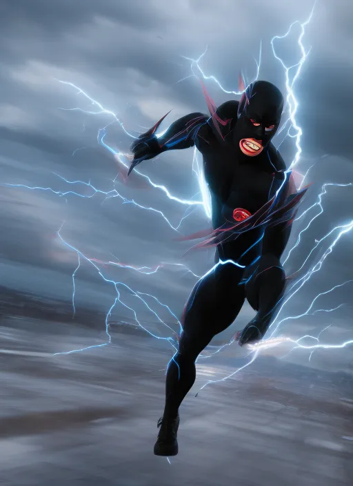 Black Flash, running, 5a avenue, thunder blue, UHD