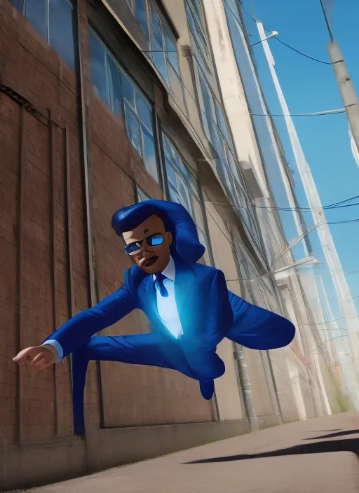 Black suit, Flash, running, 5a avenue, thunder blue, UHD