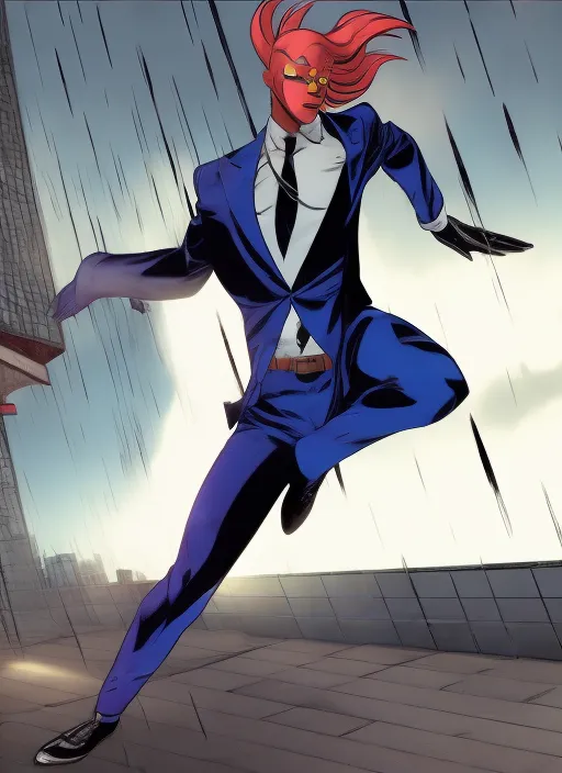 Black suit, Flash, running, 5a avenue, thunder blue, UHD