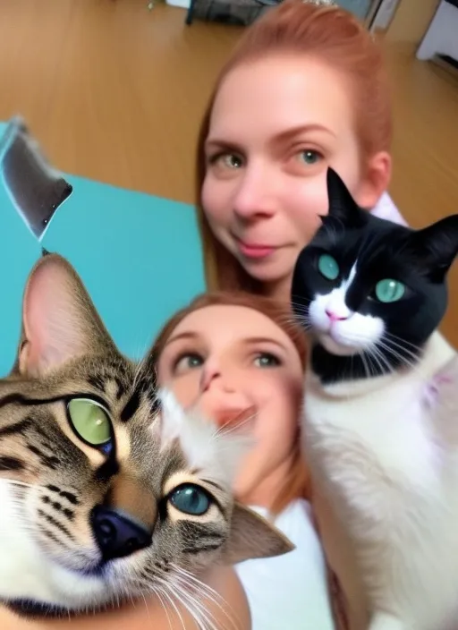 Cat take selfie 