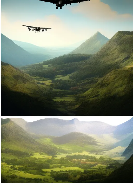 create a plane landscape 