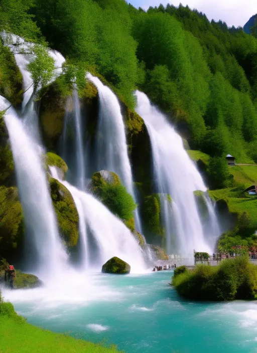 Switzerland waterfalls