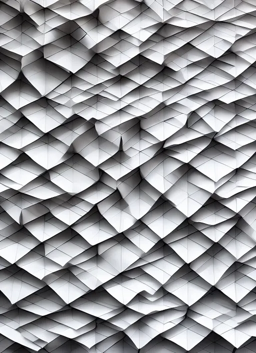 Origami tessellation in architecture 
 Design sharp edge
