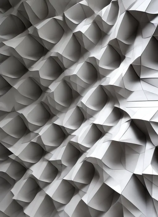 Origami tessellation in architecture 
Interior

