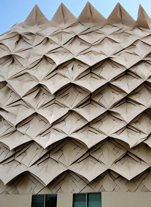 Origami tessellation in architecture 
Building 
