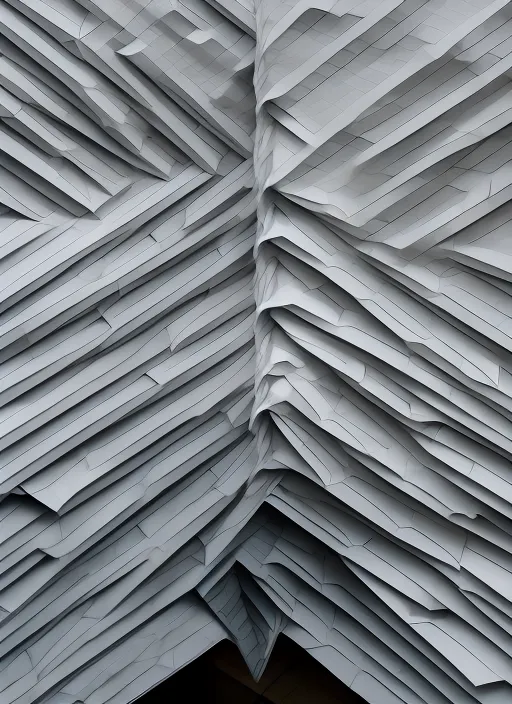 Origami tessellation in architecture 
Building pavilion folding 
