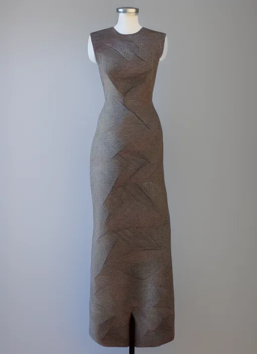 Origami tessellation curve design paper pattern dress