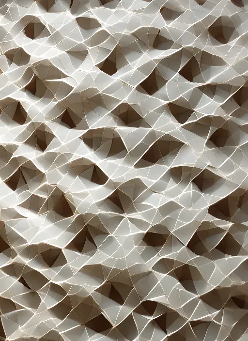 Origami tessellation curve design
 pattern accessories 