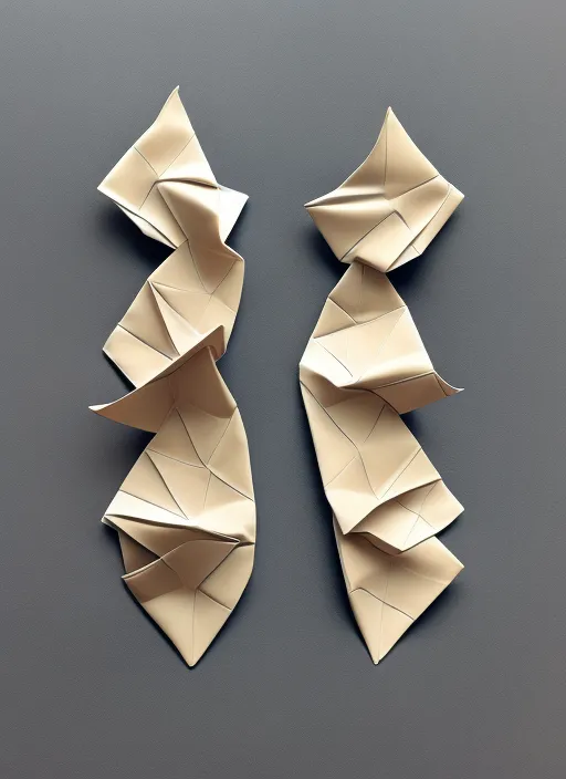 Origami tessellation curve design
 pattern accessories earrings 