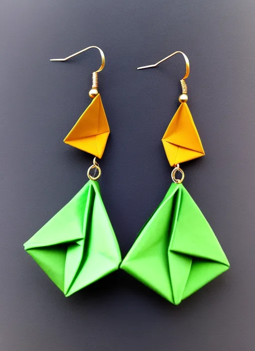 Origami handmade 
accessories elegant earings 