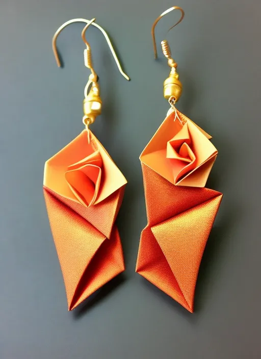 Origami handmade 
accessories elegant earings 