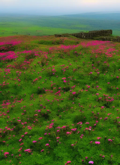 kaas plateau with flower

