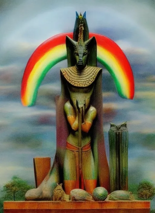 ANUBIS DEUS DA MORTE NA MITOLOGIA DO EGITO ANTIGO, rainbow