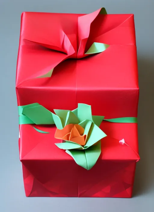 Origami red rose box 
Gift box
