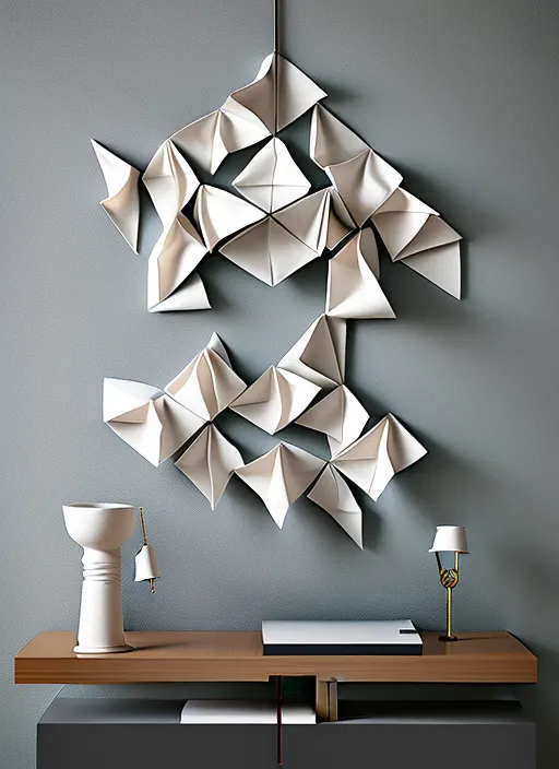 Origami wall decor hanging