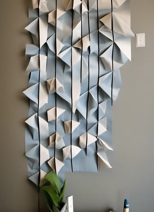 Origami wall decor hanging