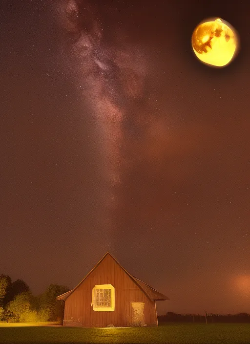 landscape night moon