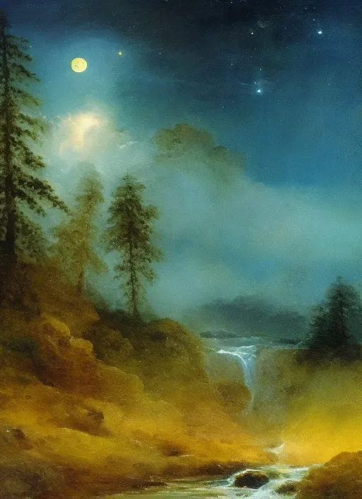 landscape moon night