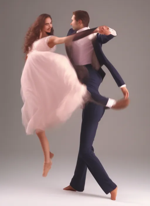 man woman dancing romantic 