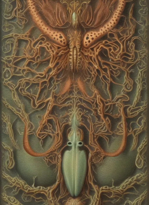 strange alien insects, by Ernst Haeckel and by Walton Ford